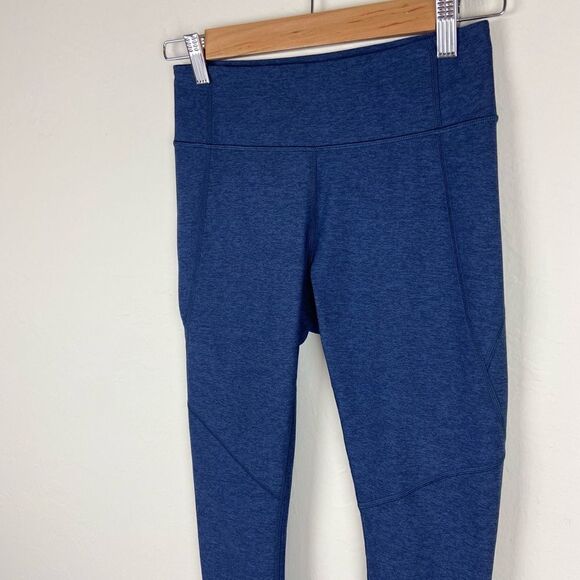 Outdoor Voices Techsweat Flex Crop Leggings - Heathered Blue - Picture 3 of 8